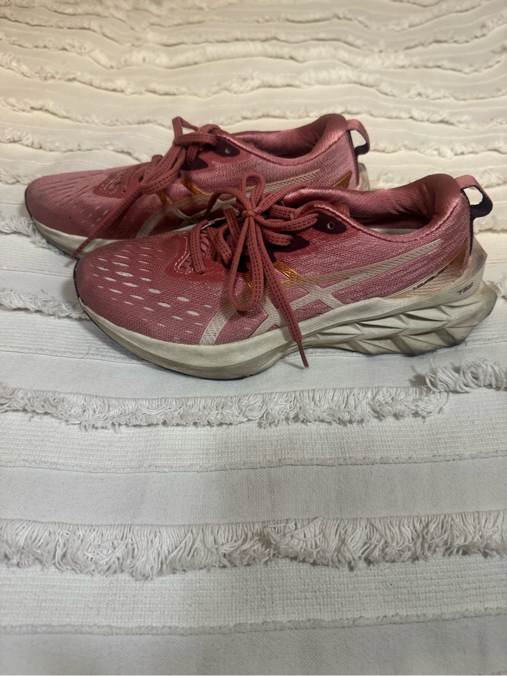ASICS Women's Rose Pink Lace-Up Running Shoes